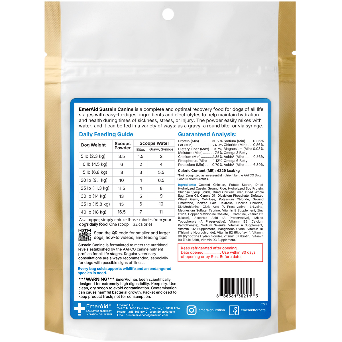 30211 USA V2 Sustain Canine 100g JUL25 HR